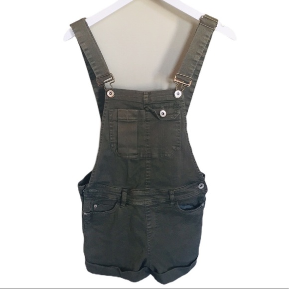 ARDENE Short Overalls With Pockets Camo Olive Green Sz X Small - Picture 3 of 12